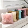 Cushion Covers Faux Fur Fluffy Worm Double Side Sofa Pillow Covers Soft Beautiful. 