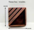 Wooden Tissue Box Holder Craft Paper Holder Storage Home & Office. 