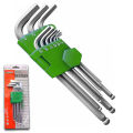 Allen Wrench Key Set 9 Pcs Hex Key Set - 1/16 to 3/8 Inch Imperial Ball-End Long. 