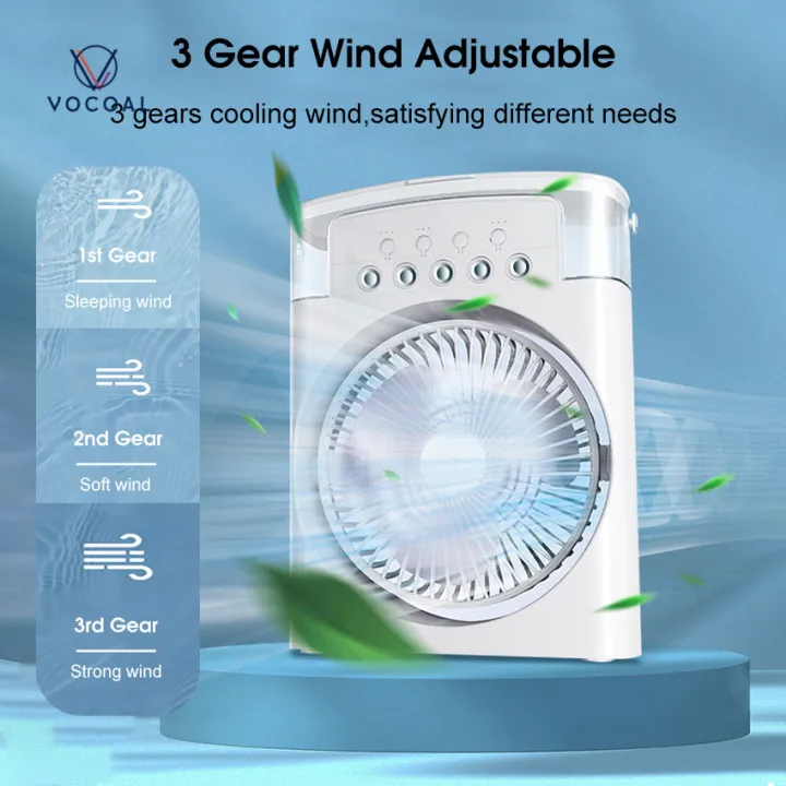 Vocoal%203%20In%201%20Desk%20Cooling%20Fan%20Spray%20Fan%20Quiet%20Cooling%20Air%203%20Gear%20Wind%20Adjustment%207%20Ambient%20Light%20Timer%20Mute%20USB%20Mini%20Portable%20Summer%20Fan%20Stand%20Fan%20Desktop%20Fan%20For%20Room%20Office%20-%20Image%205