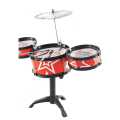 QP Children Kids  Drum Set Kit Musical Educational Instrument Toy 3 Drums + 1 Cymbal with Small Stool Drum Sticks for Kids. 