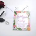 10pcs Custom Colorful Printing 1mm Thickness Acrylic Wedding Invitation Card Birthday Invite. 