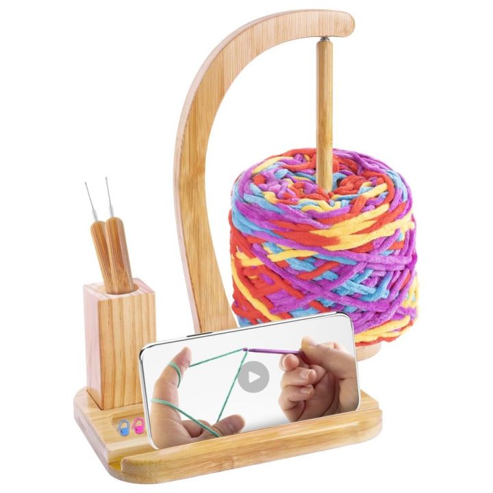 Portable%20Wooden%20Yarn%20Holder%20for%20Crocheting%20with%20Crochet%20Box%20Magnetic%20Rotation%20Yarn%20Spinner%20Multi-functional%20Wool%20Yarn%20Winder%20Knitting%20Accessories%20-%20Image%208