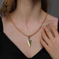 Sunnyheart Male Necklace Stainless Steel Spearhead Charm Male Necklace. 