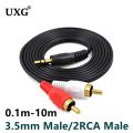 5M 3M 1M 3.5mm To RCA Female Connector Jack Stereo Cable Y Plug To 2 RCA Male Adapter 3.5 Audio Aux Socket To Headphone Music. 