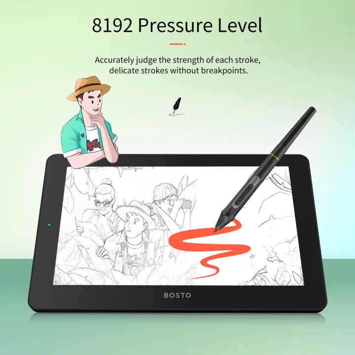 BOSTO%20b-t-12HD%20Portable%2011.6%20Inch%20HD%20H-IPS%20LCD%20Graphics%20Drawing%20ta-blet%201366*768%20Display%20Support%208192%20Pressure%20Level%20Passive%20Technology%20with%20Tilt%20Function%20USB-po-wered%20Low%20Consumption%20Drawing%20ta-blet%20with%20Interactive%20Stylus%20Pen%204%20Shortcut%20Key%20-%20Image%206