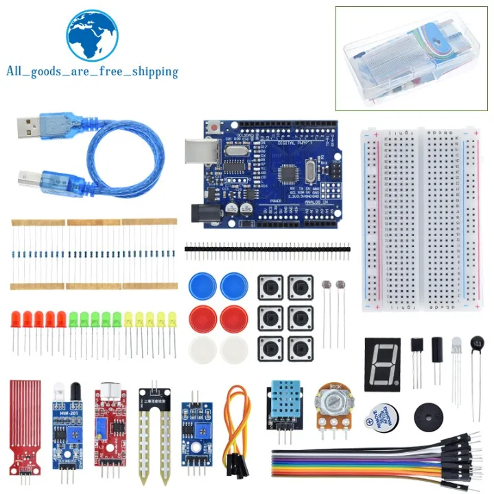 Tzt%20Basic%20Starter%20Kit%20For%20Arduino%20Uno%20Set%20R3%20Diy%20Kit%20-%20R3%20Board%20/%20Breadboard%20Box%20-%20Image%202