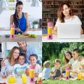 Portable Blender, Mini Personal Blender Bottle for shakes and smoothies with USB Rechargeable on the Go Mixer Electric Blender Cup for Fruit Juice Protein. 