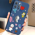 【ALLGOOD】For Realme C25S C15 C12 C11 Realme 8 Pro 7 X7 Pro 5i 6i Phone Cases Cartoon Cute BTS Love Heart Camera Lens Protective Square Frame Edge Cover. 