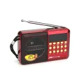 JOC 011UR Rechargeable USB / Micro SD Slot Mini FM Radio. 