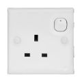13A Socket Orange White Color | Casablanca White X5 | 3 Hole Square Pin | Switched Socket Outlet | Lifetime Warranty. 