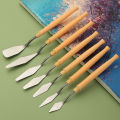 7Pcs/Set Palette Oil Mix Painter Paint Tool Pigment Texture Artist Scraper Art Draw Spatula Student Color Mixing Shovel. 