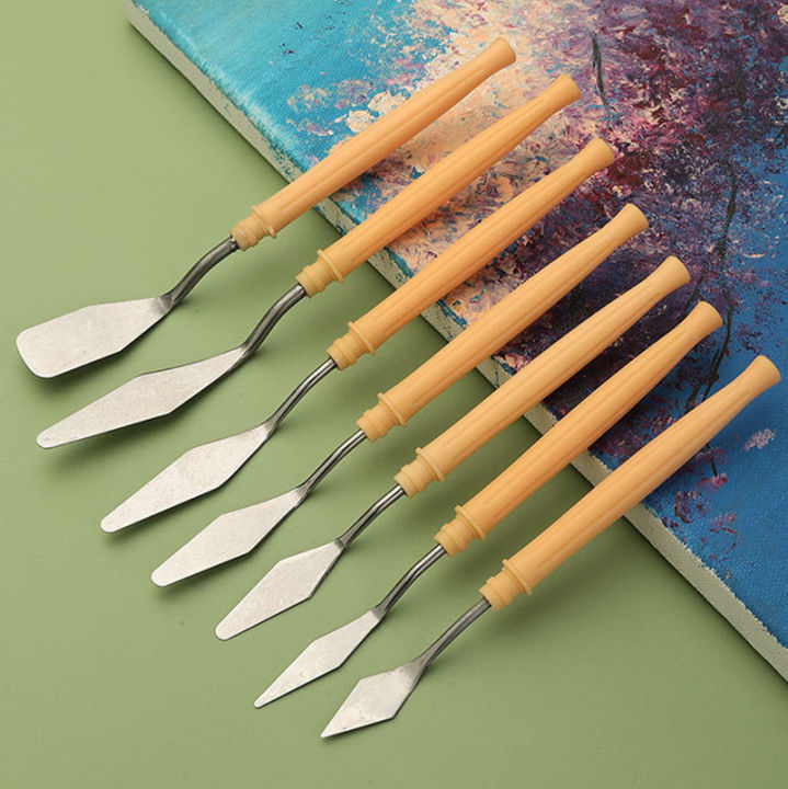 7Pcs/Set%20Palette%20Oil%20Mix%20Painter%20Paint%20Tool%20Pigment%20Texture%20Artist%20Scraper%20Art%20Draw%20Spatula%20Student%20Color%20Mixing%20Shovel%20-%20Image%209