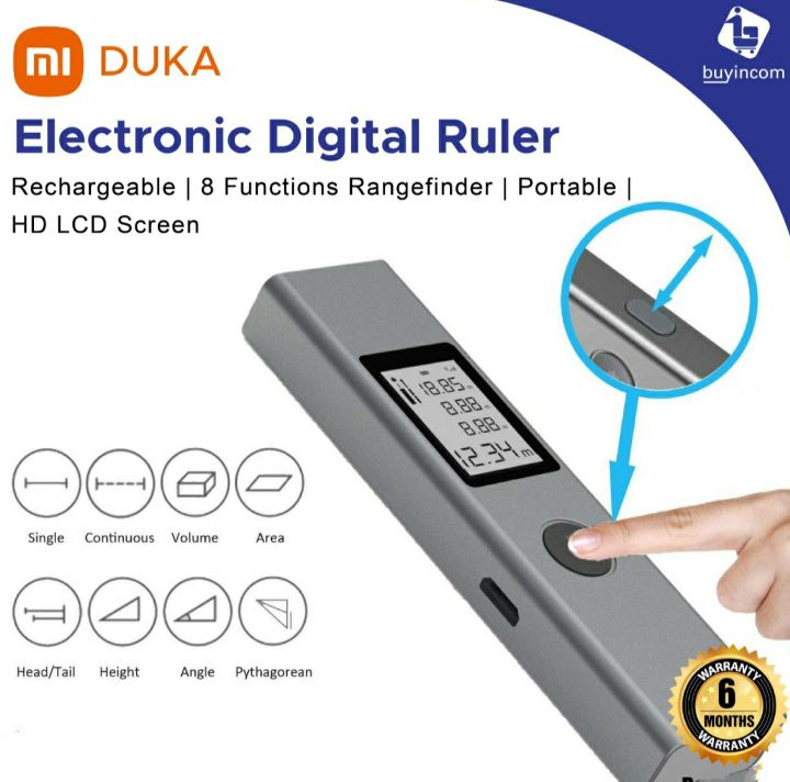Xiaomi Duka 40m LS-P Digital Laser Rangefinder Portable USB Charger High Precision Measurement Handheld Rangefinder