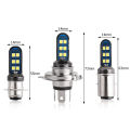 BA20D-Motorcycle 12V 12 SMD HeadLight Bulbs H4 BA20D PX15D LED Hi Lo H6 BA20D Head Light Lamp. 