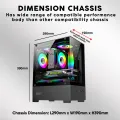 Armaggeddon Aquaron DUPLEX ONE MATX Dual Chamber PC Gaming Case / 3 ARGB Fans Included. 