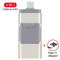 4 in 1 HD USB Stick 3.0 Flash Stick for iPhone/Android Type C Usb Key OTG Pendrive 128 GB 64 GB 32 GB 16GB Mini Pen Drive. 
