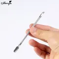 Monja 4 Styles Silver Double-end Stainless Steel Nail Art Cuticle Pusher Dead Skin Pusher Remover Manicure Pedicure Care Tools. 