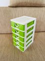 Mini Small Drawer Layer 5 In 1 blue / green / pink / orange /  baby office drawer Set Plastic Colorful Storage Box For Medicine Stationery Items Cosmetics Money Jewelry & Other Small Items For Storing Purpose. 