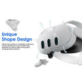 KOKKO Protective Cover Set Handle Controller Protective Caps VR Headset Skin Face Cover Lens Tempered Film Compatible For Meta Quest 3 VR Accessories. 