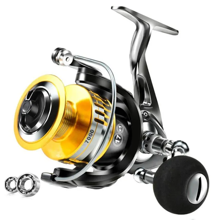 【Miga Plaza】All-Metal Freshwater And Seawater Dual Use Fishing Reel Big Pulling Drag Spinning Reel Durable Carp Fishing Saltwater