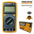 Digital Multimeter Meter Auto-ranging Amp Voltage Tester Measuring AC/DC Voltage & Current, Resistance, Capacitance, Frequency, Continuity - Toolmak. 