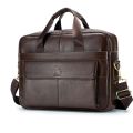 LAOSHIZI Men's Leather Bag Office Messenger Briefcase Man Genuine Leather 15.6Laptop Bags Male Handbags Crossbody 14 Computer. 