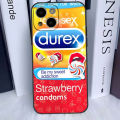 [Sandmdm]Sexy Condom Brand Durexs Phone Case for 15 Pro Max for iphone 14 13 12 Mini 11 Xr X Xs Pro Max 8 Plus Back Covers. 