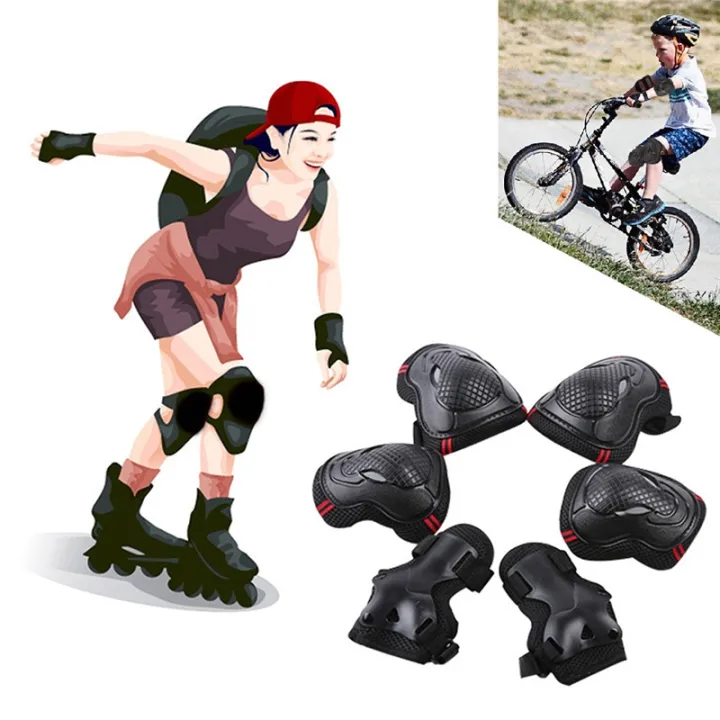 6pcs/set%20Skateboard%20Ice%20Roller%20Skating%20Protective%20Gear%20Elbow%20Pads%20Wrist%20Guard%20Cycling%20Riding%20Knee%20Protector%20For%20Kids%20Men%20Women%20-%20Image%203
