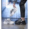 Korean fashion leisure Luminous high cut rubber shoes for women sneaks. 