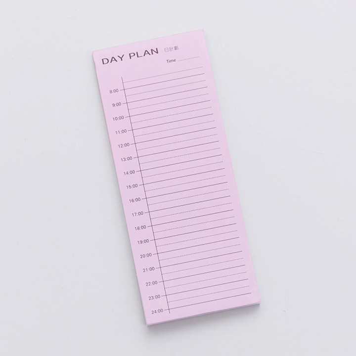 【ZOSR】30 Sheets 30 Sheets Notebook Colorful Simple Planner Pad Weekly Student Office Stationery To Do List Adhesive Sticky Notes Memo Pad