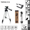 3110 Tripod 106cm Length Foldable Aluminum Professional Telescopic Tripod for Flexible DSLR Camera Cell Phone Stand Holder. 