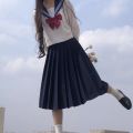jkUniform skirt Basic Style Genuine White Two Books Three Books Student School Uniform College Style Business Attire Japanese Style Sailor Suit. 