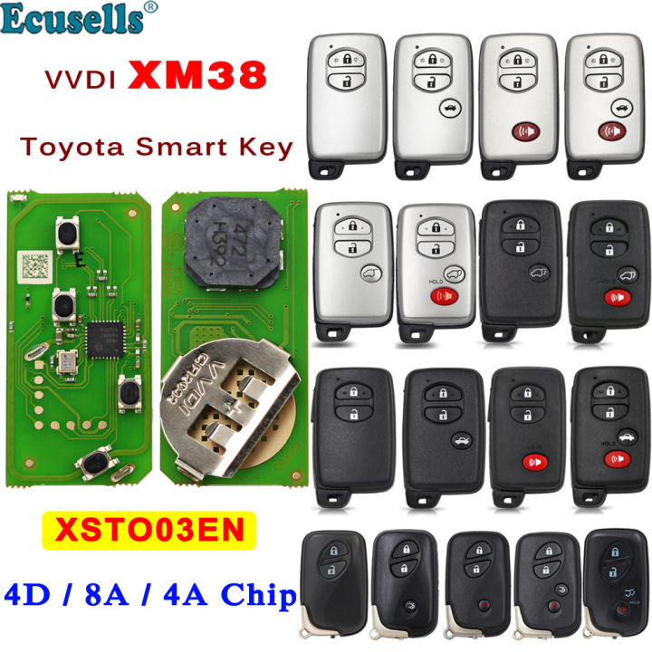 Xhorse Vvdi Xm38 Smart Key Xsto03en Toy.t Remote Key 8a 4d 4a For ...