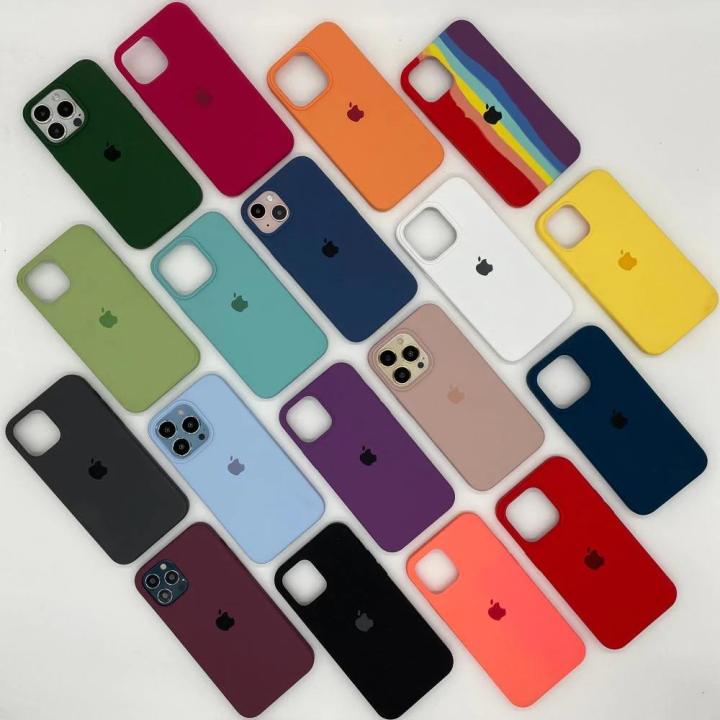 Super Luxury Soft textured Protective Silicone Case Back Cover for iPhone 13 Pro Max