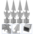 4 Pcs Premium Cast Aluminum Fence Finials Durable Metal Post Toppers Elegant Decorations Garden Fence Heads Gate Post. 