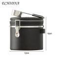 Airtight Coffee Canister 1 Set Coffee Bean Storage Jar Stainless Steel Canister with Date Tracker Measuring Scoop Lockable Coffee Storage Container. 