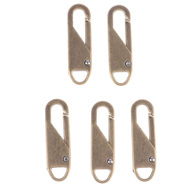 5pcs Universal Zipper Puller Detachable Metal Zipper Head Slider Repair Kits