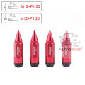 Red 20pcs RASTP Anti Theft Racing Car Tires Spike Lug Nuts,JDM Sytle Anodized Universal Wheel Lug Nuts. 