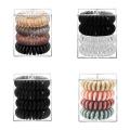 4 Pcs/Box Telephone Wire Elastic Hair Rubber Bands Transparent Spiral Hair Ties Rings Gum for Women Girls Hair Accessories. 