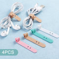 4Pcs Silicone Earphone Cable Winder Desktop Data Line Wire Cord Holder Organizer. 