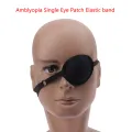 Pirate Eye Patch Unisex Black Single Eye Patch Eyepatch One Eye Washable Adjustable Concave Eye Patch Kid Pirate Cosplay Costume Huiye. 
