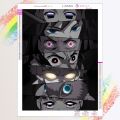 DIY Japanese Anime Diamond Painting Demon Slayer Tengen Eyes Mosaic Picture Art Cross Stitch Kit Home Decor Cadeau Personnalisés. 