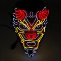 halloween mask Glowing Cosplay Mask Horror Skull Smiling Face Joker Japanese Anime LED Mask For Halloween Birthday Party SuppliesParty Tableware. 