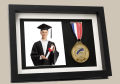 Medal Display Shadow Box - 3 Medal Display case - Perfect Medal Display for Runners, Marathon, Race Winner, Soccer, Football, Gymnastics & All Sports. 