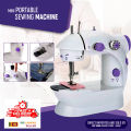 Mini Portable Sewing Machine Portable Electric Sewing Machines with Light and Speed Control for Beginner DIY Home Sewing Accessories. 