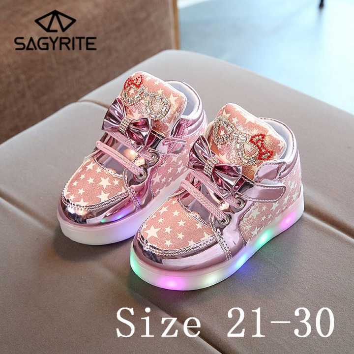 【ALLGOOD】 Children Luminous Shoes for Boys Girls Sport Running Shoes Baby Flashing Lights Fashion Sneakers Toddler Little Kid LED Sneakers
