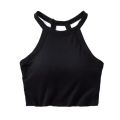 Original Girls slim solid color clothing street vest strap padded strap back sleeveless skinny all with halterneck vest bra crop top. 