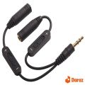 3.5mm Audio Jack Splitter Cable with Separate Volume Control headphone phone AUX Cable. 3.5 jack Splitter Male to 2 Female jack. This passive Audio Splitter cable lets you share a 3.5mm audio source with two speakers / headphones, while individually contr. 