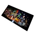 For Desk Zsuxtc Led Keyboard Mice Xxl Computer War Mouse Star Pad Rubber Mousepad Light Moive Large Backlit Mat Rgb Non-Slip(Rgb 250X350X3Mm). 